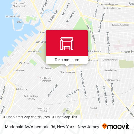 Mcdonald Av/Albemarle Rd map