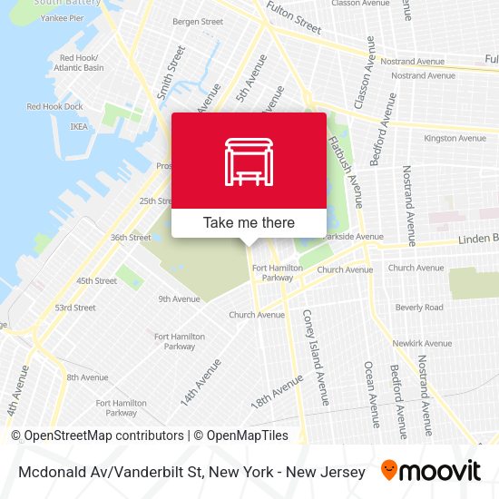 Mapa de Mcdonald Av/Vanderbilt St