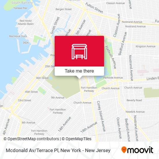 Mcdonald Av/Terrace Pl map