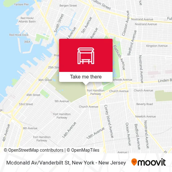Mcdonald Av/Vanderbilt St map