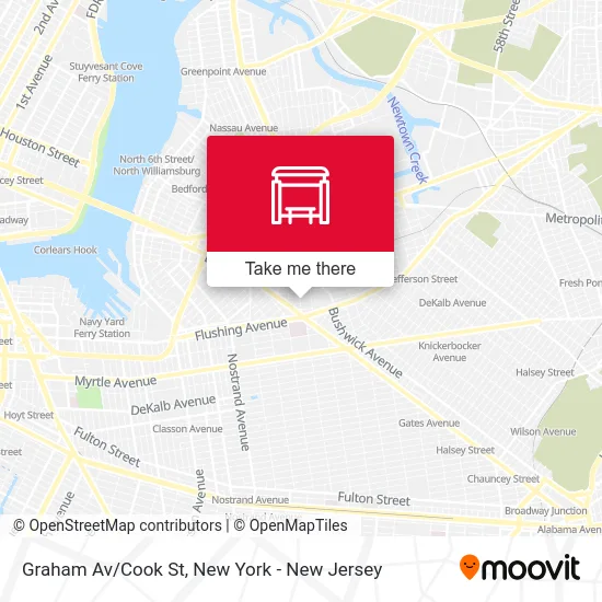 Graham Av/Cook St map