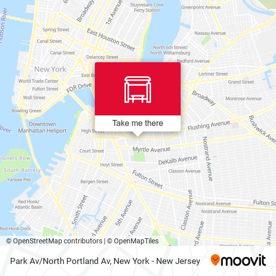 Park Av/North Portland Av map