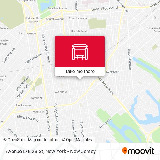 Mapa de Avenue L/E 28 St