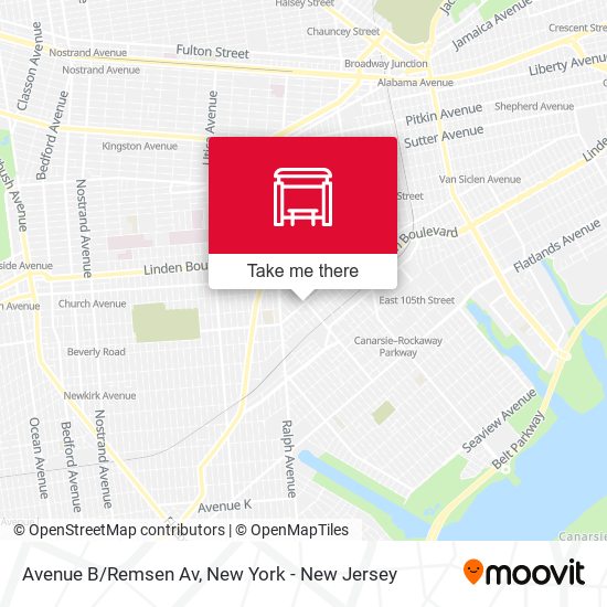 Avenue B/Remsen Av map