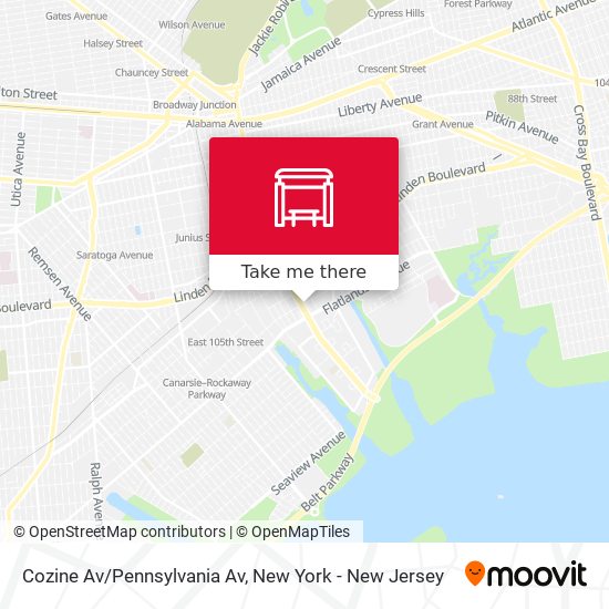 Cozine Av/Pennsylvania Av map