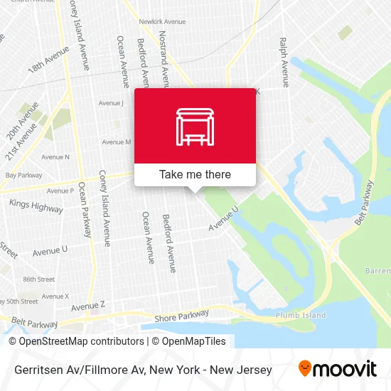 Gerritsen Av/Fillmore Av map