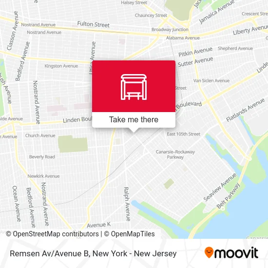 Remsen Av/Avenue B map