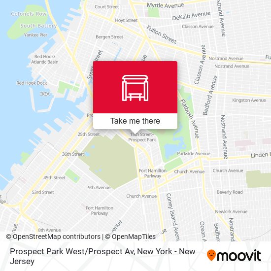 Prospect Park West/Prospect Av map