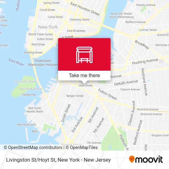 Livingston St/Hoyt St map