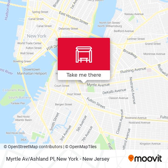 Myrtle Av/Ashland Pl map