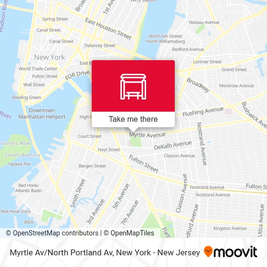Myrtle Av/North Portland Av map