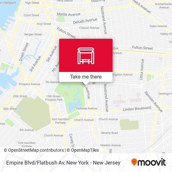 Empire Blvd/Flatbush Av map