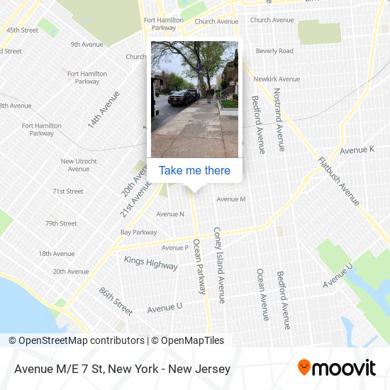 Mapa de Avenue M/E 7 St