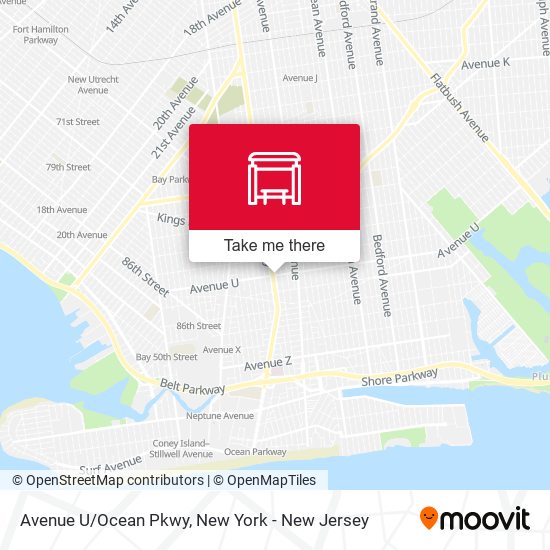 Mapa de Avenue U/Ocean Pkwy