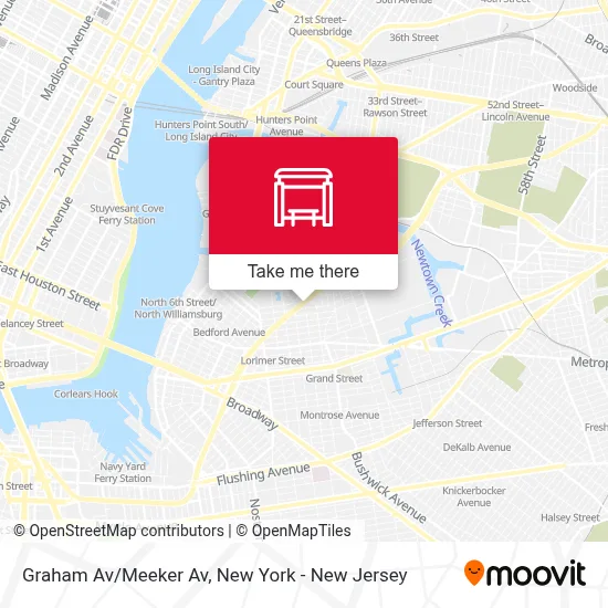 Graham Av/Meeker Av map