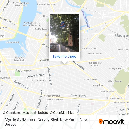 Mapa de Myrtle Av/Marcus Garvey Blvd