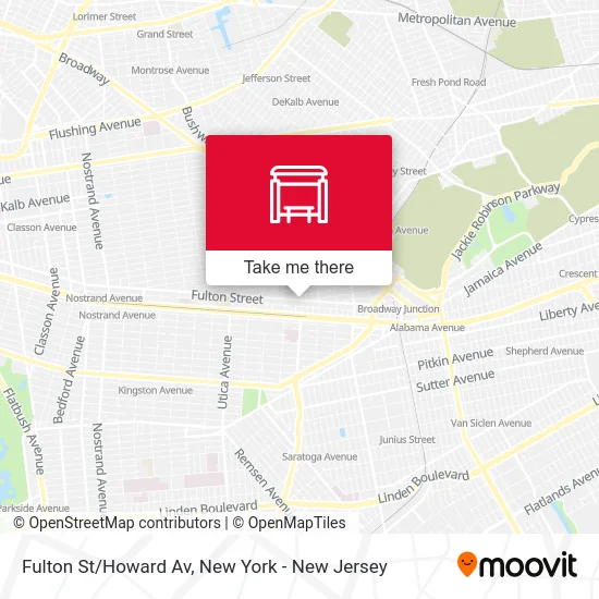 Fulton St/Howard Av map