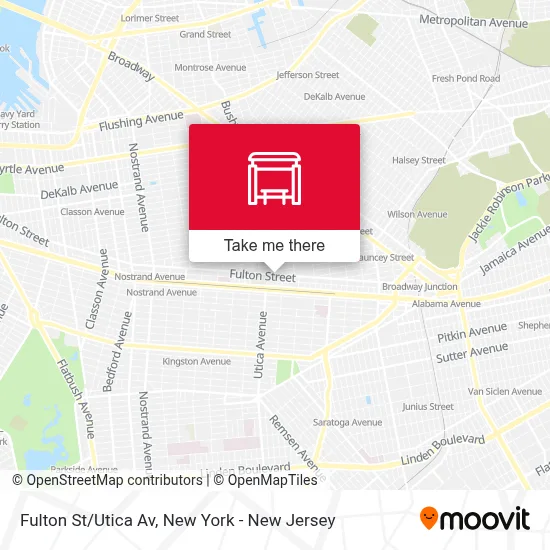 Fulton St/Utica Av map
