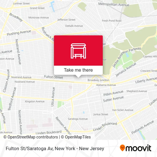 Fulton St/Saratoga Av map