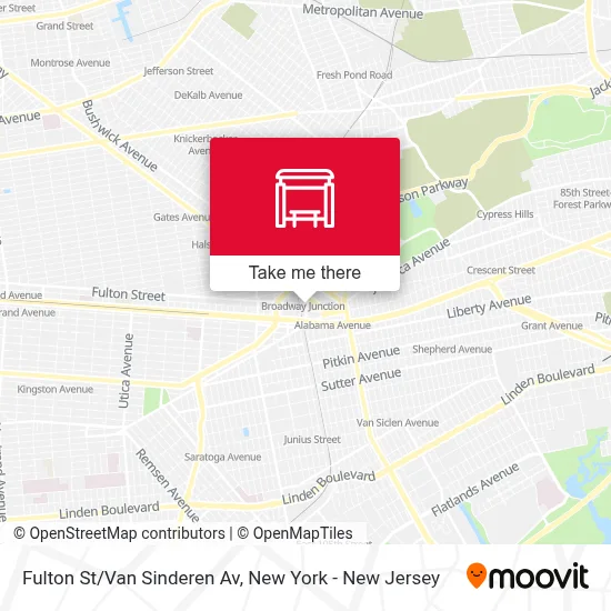 Fulton St/Van Sinderen Av map