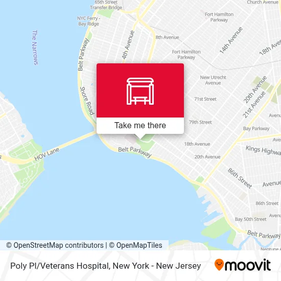 Poly Pl/Veterans Hospital map