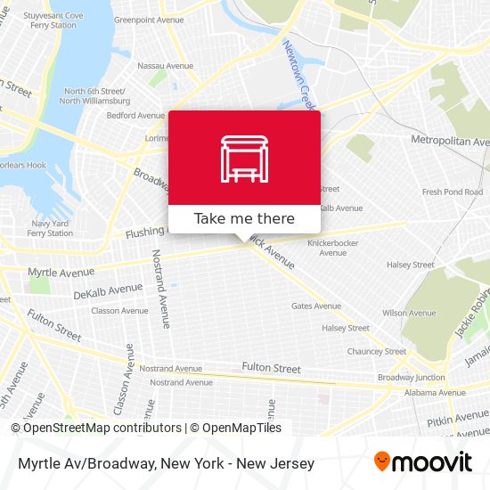 Myrtle Av/Broadway map