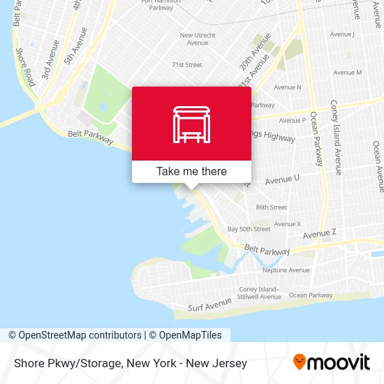 Shore Pkwy/Storage map