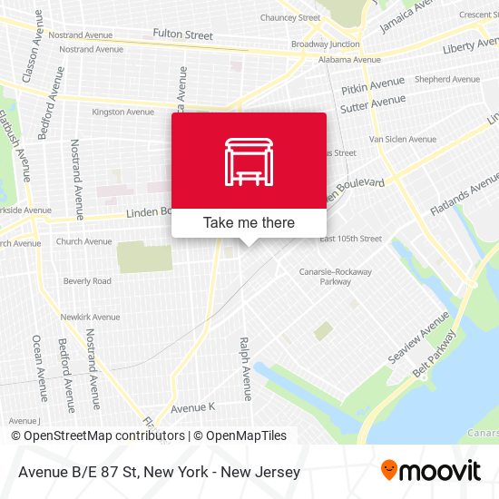 Avenue B/E 87 St map