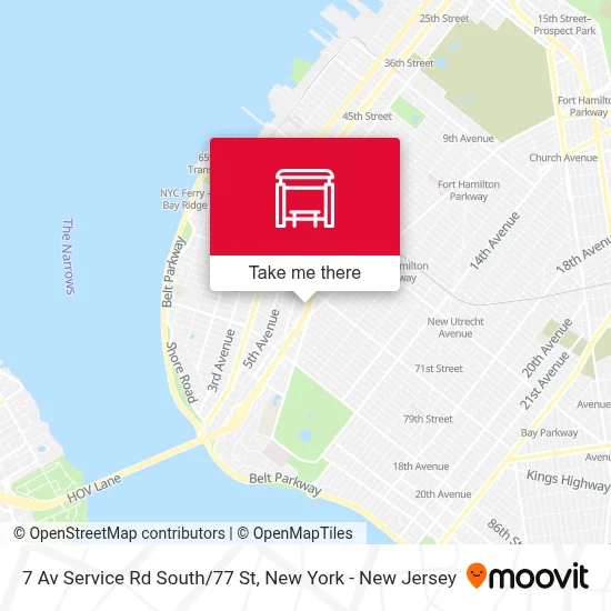 7 Av Service Rd South/77 St map