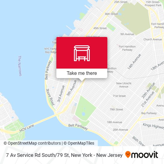 7 Av Service Rd South/79 St map