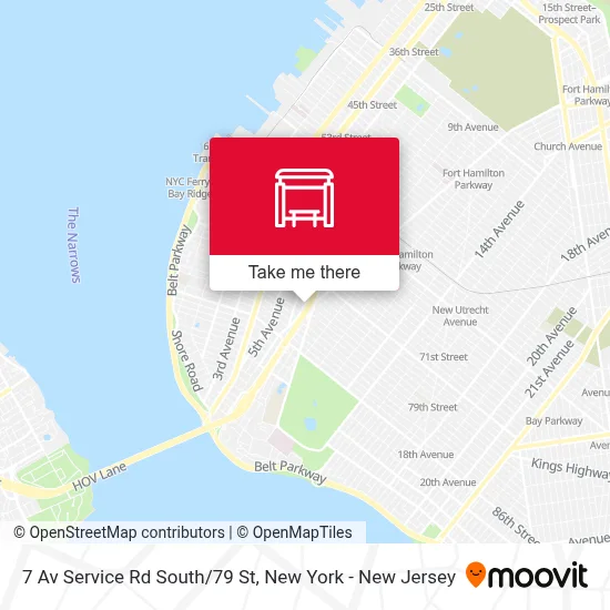 7 Av Service Rd South/79 St map