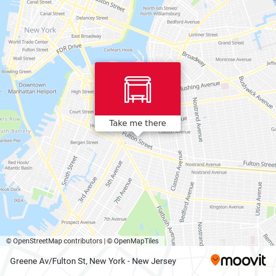 Greene Av/Fulton St map