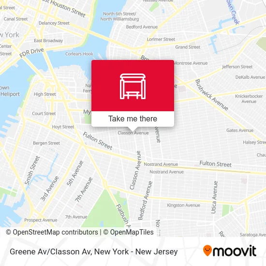 Greene Av/Classon Av map