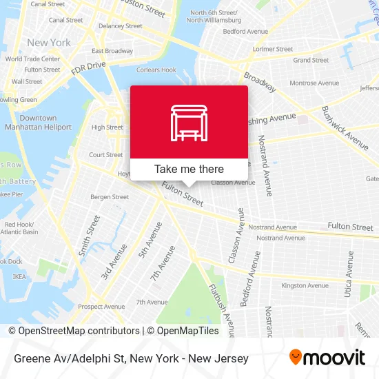 Greene Av/Adelphi St map