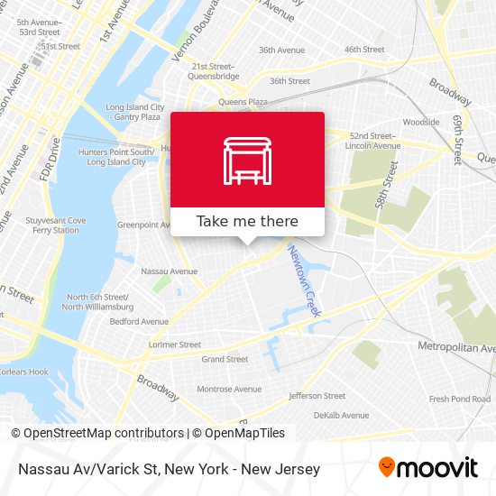 Nassau Av/Varick St map