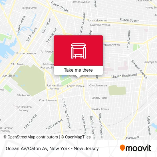 Ocean Av/Caton Av map