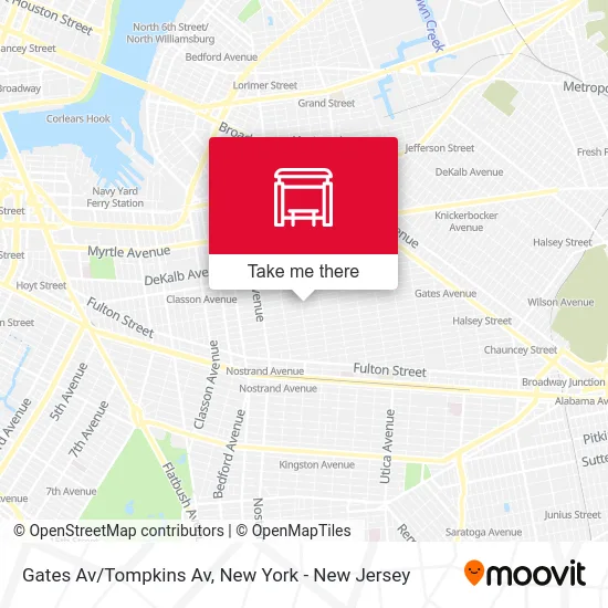 Gates Av/Tompkins Av map