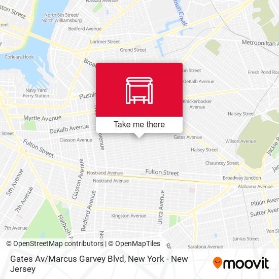Gates Av/Marcus Garvey Blvd map