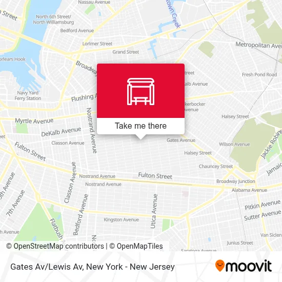 Gates Av/Lewis Av map