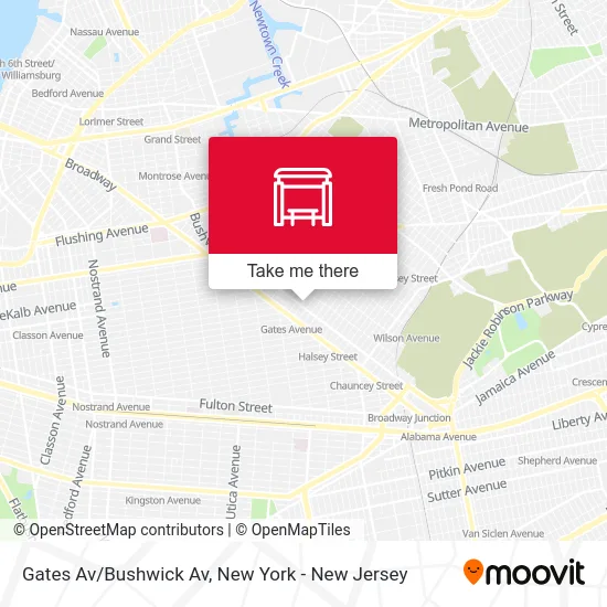Gates Av/Bushwick Av map