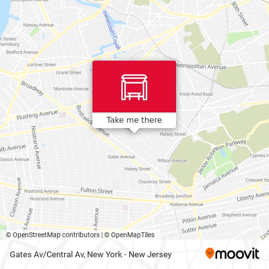 Mapa de Gates Av/Central Av