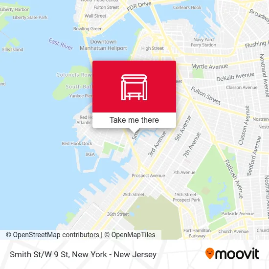Smith St/W 9 St map
