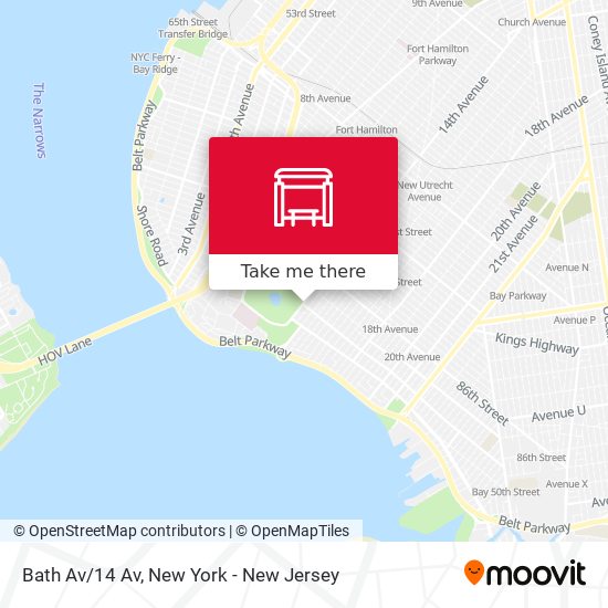 Bath Av/14 Av map