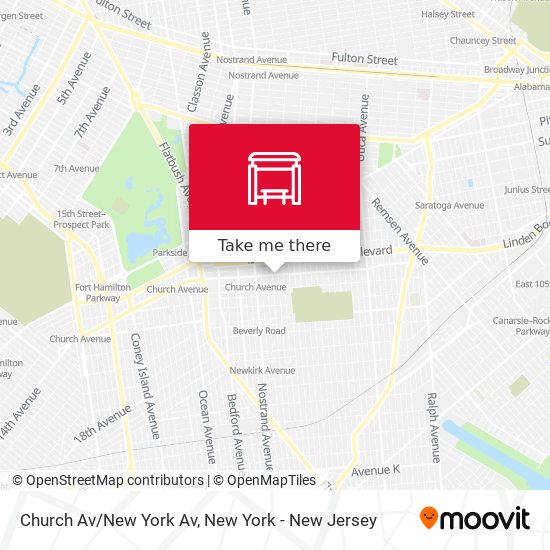 Mapa de Church Av/New York Av