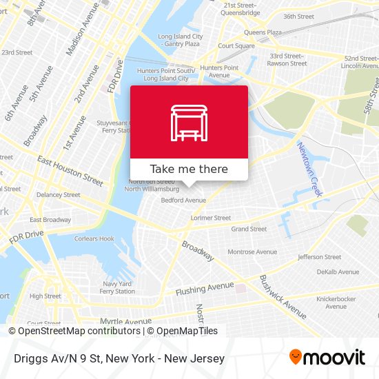 Mapa de Driggs Av/N 9 St