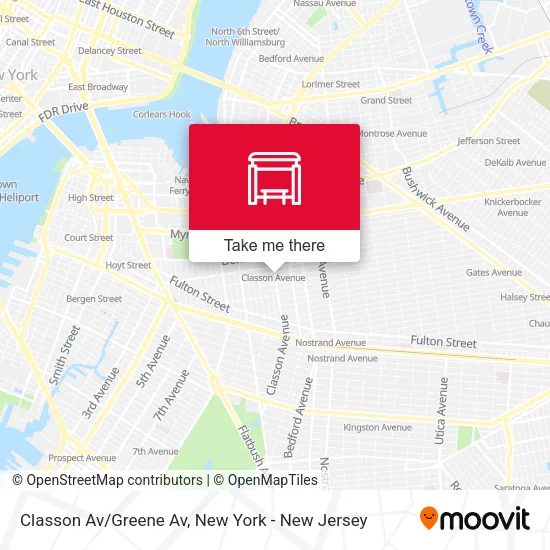 Classon Av/Greene Av map