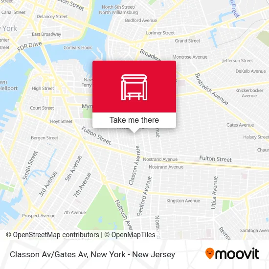 Classon Av/Gates Av map
