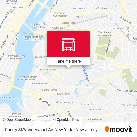 Cherry St/Vandervoort Av map