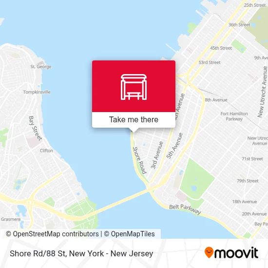 Shore Rd/88 St map