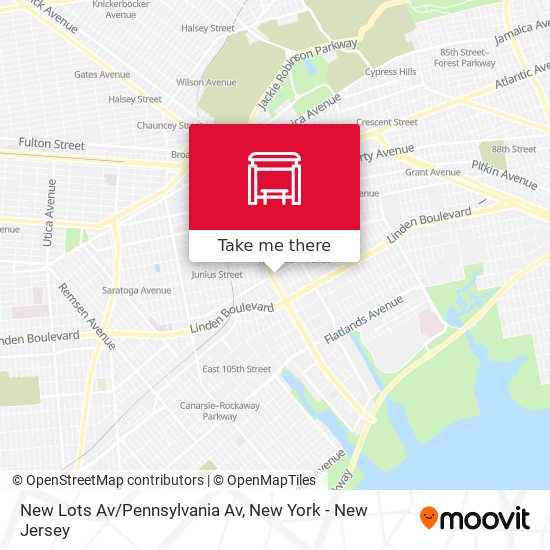 New Lots Av/Pennsylvania Av map